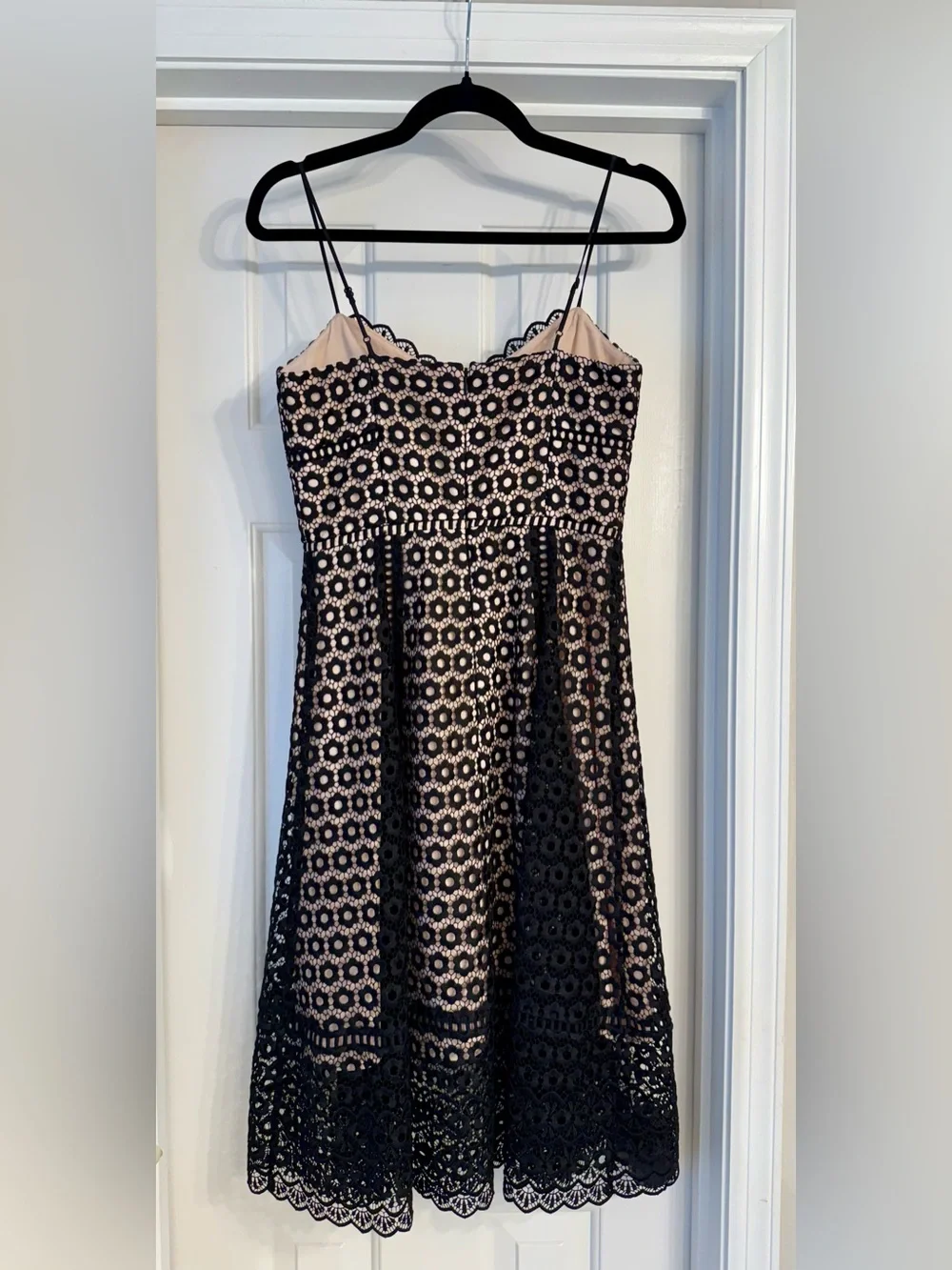 J. Crew Black Eyelet Cocktail Dress